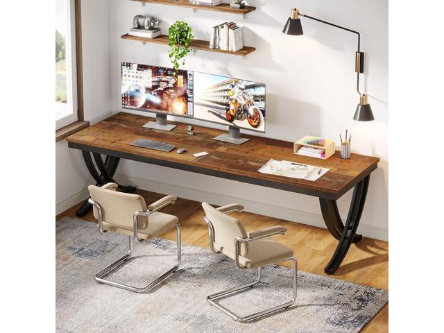 Tribesigns 2 Person Office Computer Desk, 78.7-Inch Extra Long Desk, Large Double Desk for Two People, Workstation Work Desk for Home Office with...