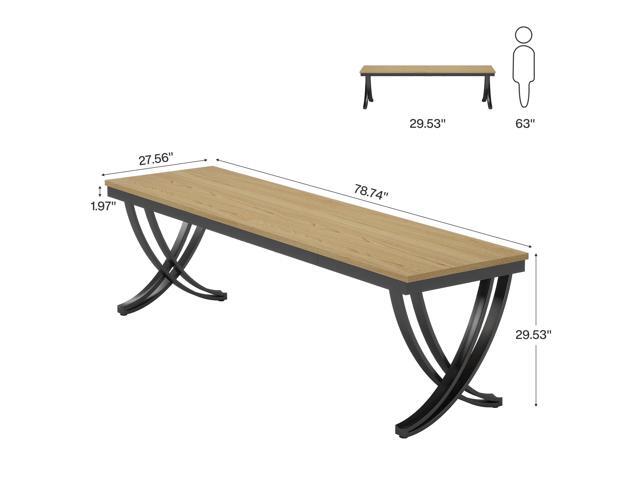 Tribesigns 2 Person Office Computer Desk, 78.7-Inch Extra Long Desk, Large Double Desk for Two People, Workstation Work Desk for Home Office with...