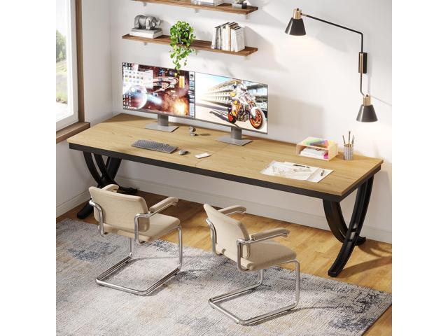 Tribesigns 2 Person Office Computer Desk, 78.7-Inch Extra Long Desk, Large Double Desk for Two People, Workstation Work Desk for Home Office with...