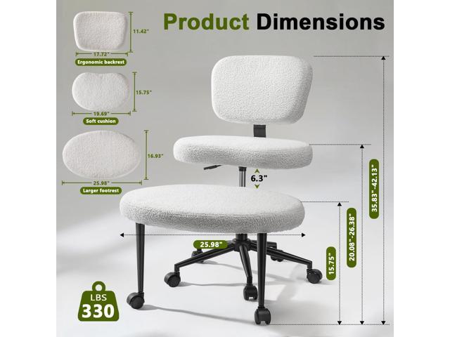 Waleaf Ergonomic Cross Legged Office Chair with Wheels, ADHD Chair for Adults, Meditation Chair, Yoga Office Chair, Kneeling Chairs with...