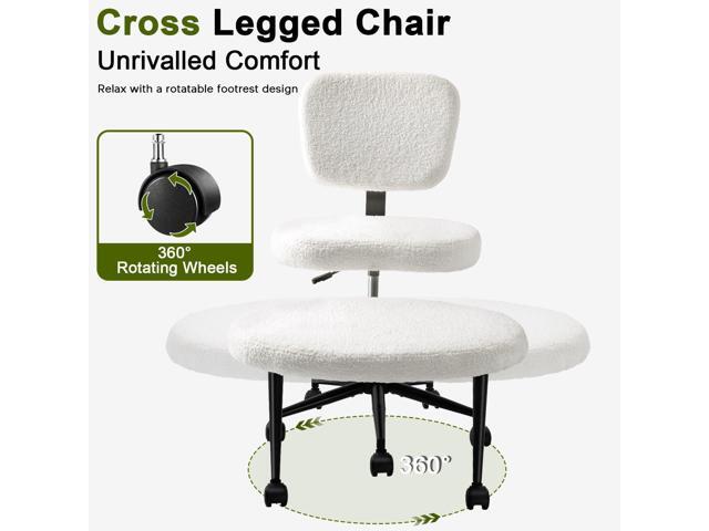 Waleaf Ergonomic Cross Legged Office Chair with Wheels, ADHD Chair for Adults, Meditation Chair, Yoga Office Chair, Kneeling Chairs with...