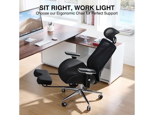 Ergonomic Office Chair with Footrest, 500lbs Big and Tall Office Chair, 135° Reclining Executive Office Chair with Adjustable Lumbar Support,...