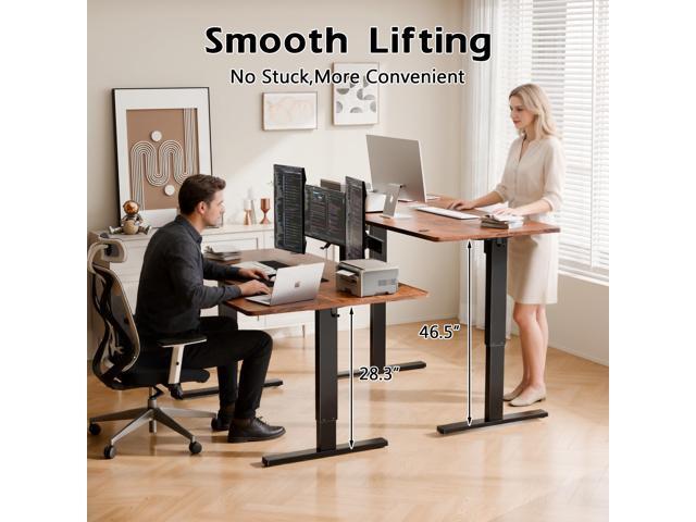 Realbear 63 Inch Electric L Shaped Standing Desk, Height Adjustable Standing Corner Desk with 3 Memory Presets, Ergonomic Workstation Office Desk...