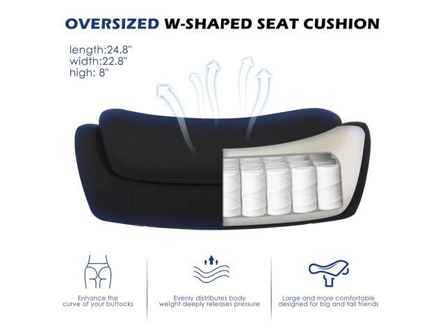 BOSMILLER Big and Tall Office Chair with Wide Thick Seat Cushion for Heavy People,700lbs Ergonomic Mesh Desk Chair with Adjustable Lumbar Support...