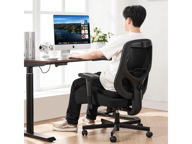 BOSMILLER Big and Tall Office Chair with Wide Thick Seat Cushion for Heavy People,700lbs Ergonomic Mesh Desk Chair with Adjustable Lumbar Support...