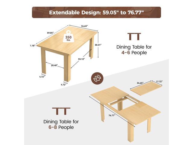Miereirl Executive Extendable Home Office Desk, 5977 Inch Modern Computer Writing Desk with Pull-Out Extension, Large Workstation for Study &...