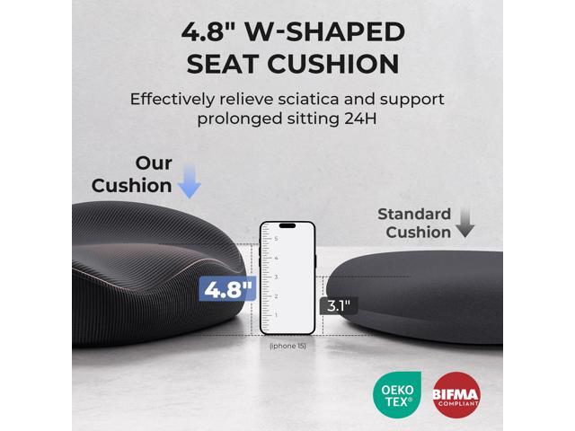 Ergonomic Office Chair Mid Back with Integrated Lumbar Support, Adjustable Height, Thick Memory Foam Seat, Rocking Function, 90° Flip-up Armrests ...