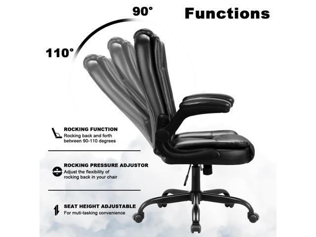 OFIKA Big and Tall Office Chair Computer Desk Chair - Ergonomic High Back Lumbar Support Home Office Chair with Padded Flip-up Arms, Adjustable...