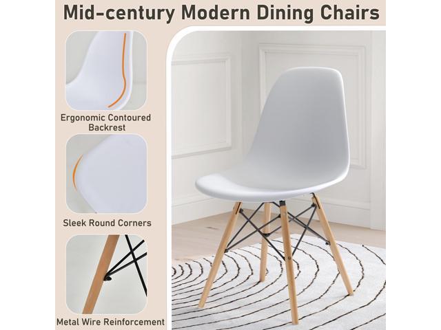 Tangkula Round Dining Table Set for 4, Modern Circle Kitchen Table & 4 Chairs with Ergonomic Seats and Solid Wood Legs, 5-Piece Dining Room Set for...