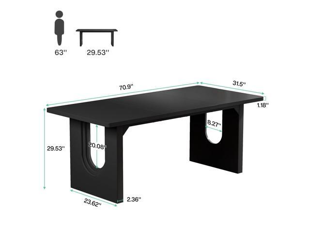 Tribesigns Modern Executive Desk, 70.9' Large Office Computer Desk, Conference Table Meeting Room Table, Simple Workstation Business Furniture for...
