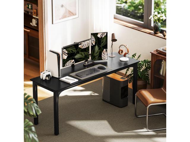 HOMCOM Modern Simple Large Computer Desk, 71' Long Home Office Desk for Two Person, Multi-Purpose Computer Table for Home Office Study, Black