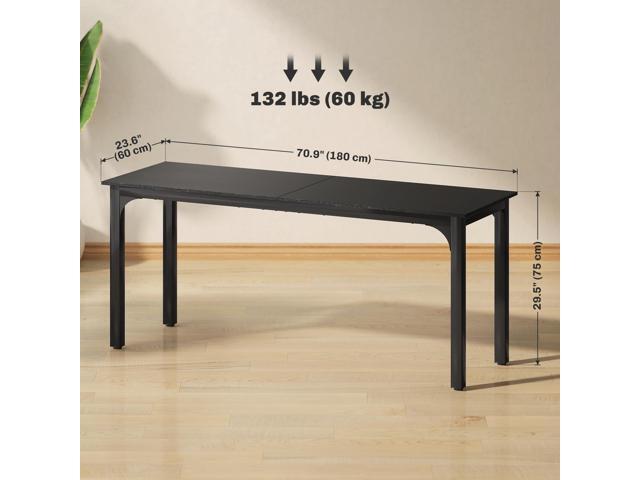 HOMCOM Modern Simple Large Computer Desk, 71' Long Home Office Desk for Two Person, Multi-Purpose Computer Table for Home Office Study, Black