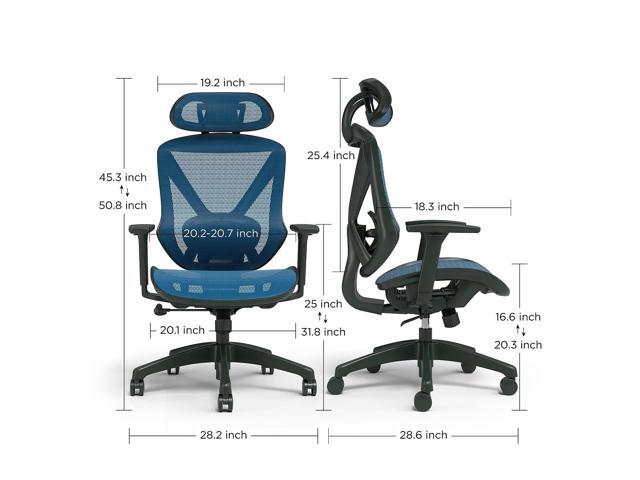 STAPLES Ergonomic Task Chair, Mesh, Ergonomic, Lumbar Support, Blue
