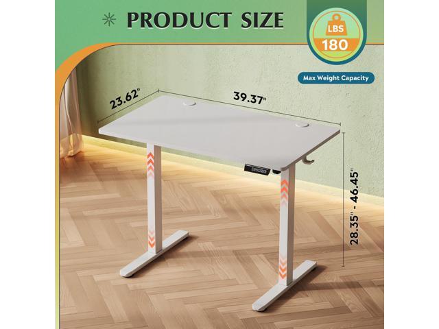 DEVAISE Whole Piece Standing Desk, 40 x 24 Inch Electric Standing Desk with Adjustable Height, 3-Preset Memory Sit Stand up Desk, One Piece Desktop...