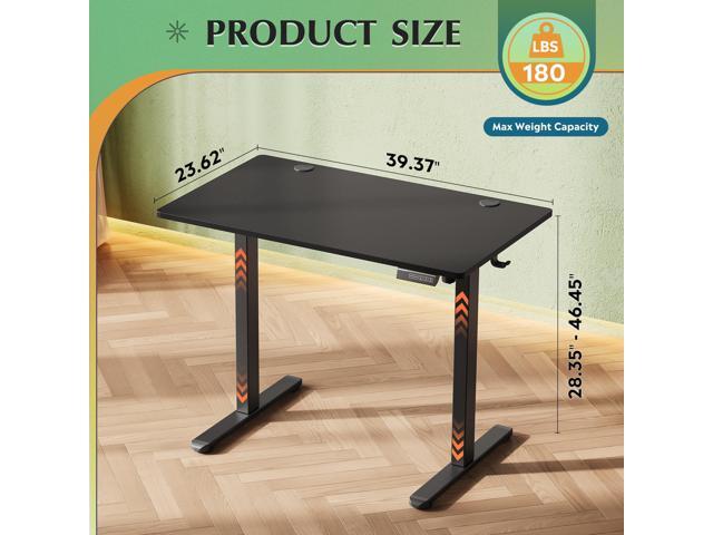 DEVAISE 48 x 24 Inches Standing Desk, Whole-Piece Desktop Electric Standing Desk with Adjustable Height,Cable Holes, 3-Preset Memory Sit Stand up...