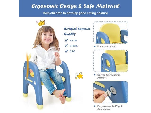 KOTEK Toddler Table and Chair Set, Cute Activity Table with Storage and Building Blocks, Dinosaur Shaped Armchair, Kids Table and Chair Set for...