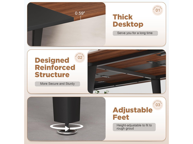 Homall 8FT Conference Table, 94.48L x 47.24W x 29.92H Inches Meeting Table with Cable Grommets, Seminar Boardroom Table Workstation for Office...