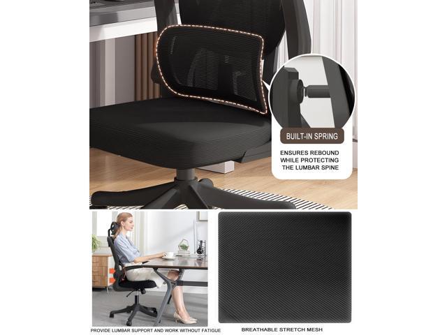 Office Chair Mesh Desk Chair, Ergonomic High-Back Rolling Gaming Work Chairs with Wheels and Adjustable Headrests,Comfortable Flip-up Arms for...