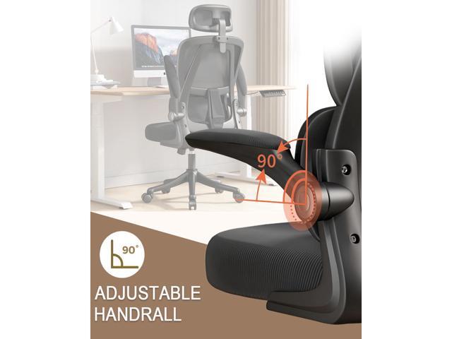 Office Chair Mesh Desk Chair, Ergonomic High-Back Rolling Gaming Work Chairs with Wheels and Adjustable Headrests,Comfortable Flip-up Arms for...