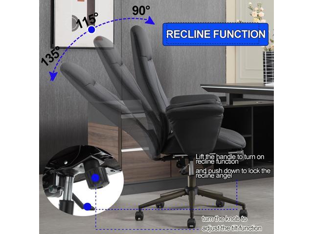 Home Office Desk Chair with Foot Rest, High Back Office Ergonomic Computer Chair with Lumbar Support Adjustable Height Rolling Swivel Chair...
