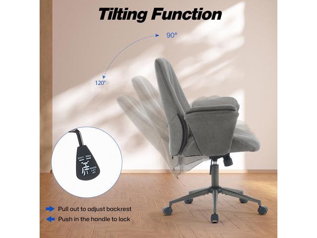 Home Office Desk Chair Office Smooth Casters Ergonomic Computer Chair with Lumbar Support Adjustable Height Rolling Swivel Executive Task Armrests...