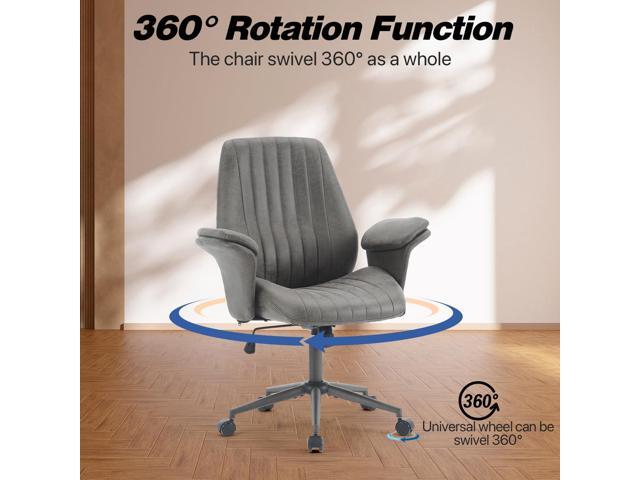 Home Office Desk Chair Office Smooth Casters Ergonomic Computer Chair with Lumbar Support Adjustable Height Rolling Swivel Executive Task Armrests...