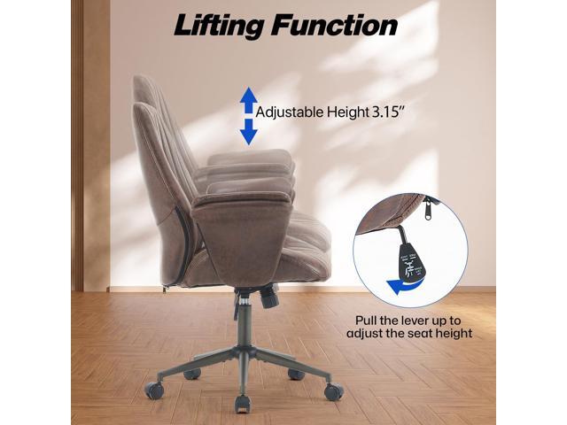 Home Office Desk Chair Office Smooth Casters Ergonomic Computer Chair with Lumbar Support Adjustable Height Rolling Swivel Executive Task Armrests...
