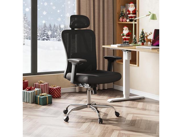 DEVAISE Ergonomic Mesh Office Chair with Adjustable 3D Headrest and Tilt Function, Big and Tall Reclining Comfy Home Computer Desk Chair with...