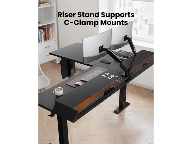ErGear L Shaped Electric Standing Desk, 63' Ergonomic Corner Height Adjustable Desk with Drawers, Sit Stand Computer Table with Storage for Work...