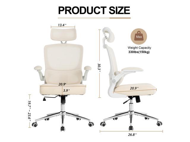 Ergonomic Office Chair,Home Mesh Office Desk Chairs,High Back Chair 330 LBS,Swivel Computer Task Chair with Adjustable Lumbar Support,Up & Down...
