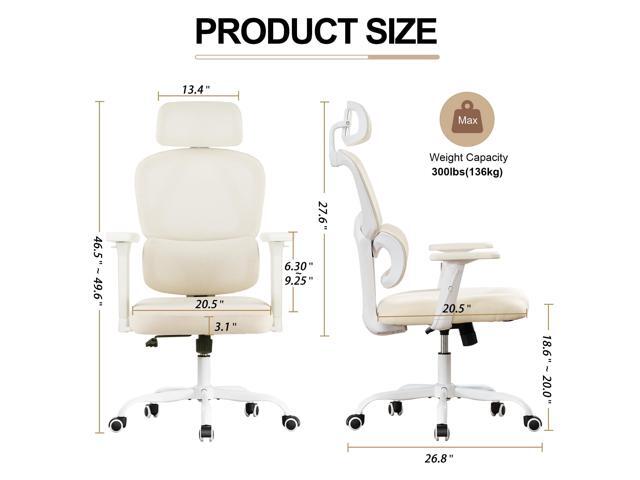 Ergonomic Office Chair,Home Mesh Office Desk Chairs,High Back Office Chair 330 LBS,Swivel Computer Chair with 2D Armrest,Adjustable Headrest,Lumbar...