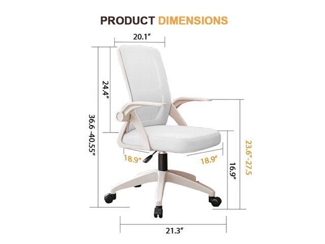 Home Office Chair Ergonomic Breathable Mesh Chair High Back with Adjustable Height Swivel with Flip-Up Arms and Lumbar Support