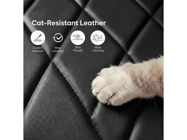 Armless Desk Chair, Morden Home Office Chair no Arms, Adjustable Height & Rocking Computer Chair, PU Leather Vanity Chair, Ergonomic Seat Soft...