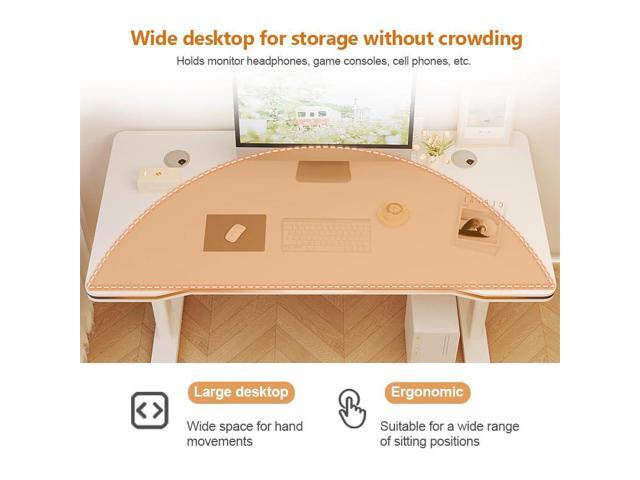 Gaming Desk Computer Writing Table for Home Office Student Art Modern Simple Style with T-Shaped Metal Bracket PC Wood Suitable for Offices & Bedrooms
