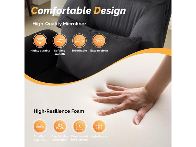 VINGLI 100-130° Reclining Tall Office Chair with Foot Rest & Adjustable Armrests, Ergonomic Criss Cross Chair with Wheels & Headrest, Comfy...