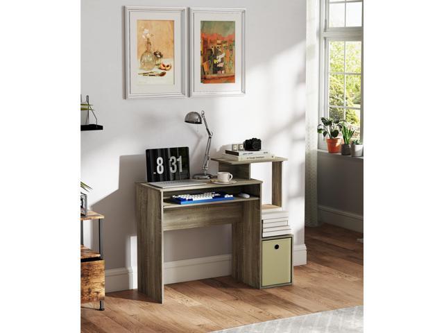 Computer Desk with Storage, Working Table with Keyboard Drawer for Bedroom Home Workstation for Writing Working Studying