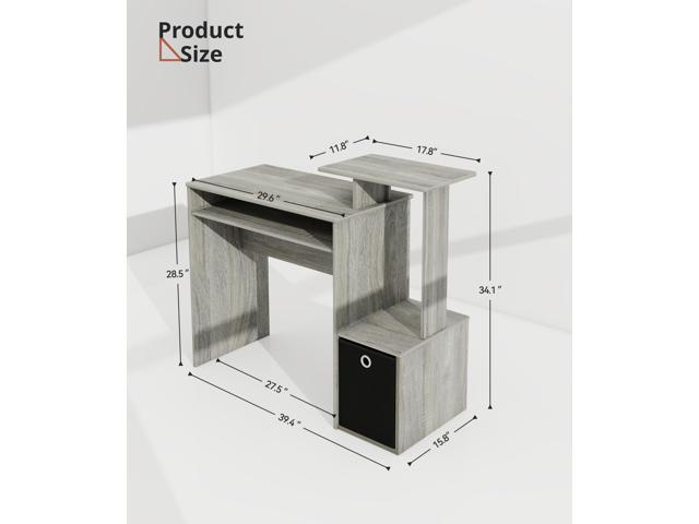 Working Desk with Keyboard Drawer Small Study Desk for Bedroom Home Workstation for Writing Working Studying