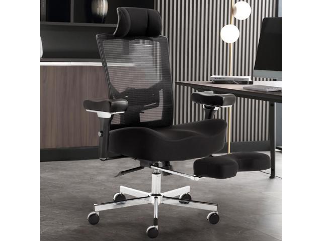 600lbs Big and Tall Office Chair,Oversized Ergonomic Breathable Mesh Desk Chair with W-Shape Thicken Seat Cushion,Computer Chair with Adjustable 4D...