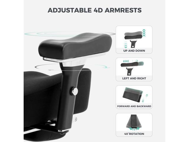 600lbs Big and Tall Office Chair,Oversized Ergonomic Breathable Mesh Desk Chair with W-Shape Thicken Seat Cushion,Computer Chair with Adjustable 4D...