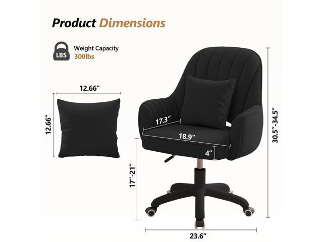 Home Office Chair Velvet Vanity Chairs Makeup Desk Chair with Wheels Mid Back Computer Chairs Height Adjustable Swivel Rolling Task Chair for...