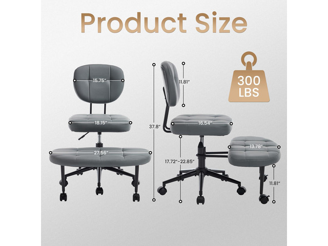 Cross Legged Office Chair, Ergonomic Criss Cross Desk Chair ADHD Meditation Yoga Kneeling Chair with Brake Wheels, Home Office Desk Chair with...