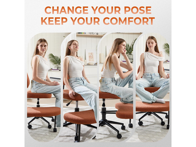 Cross Legged Office Chair, Ergonomic Criss Cross Desk Chair ADHD Meditation Yoga Kneeling Chair with Brake Wheels, Home Office Desk Chair with...