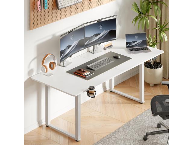 63x30 Inch Adjustable Standing Desk with 4 Legs, Stand up Desk Features a Spacious Rectangular Top, Dual-Motor Lift, and Memory Presets (28-46Inch)...