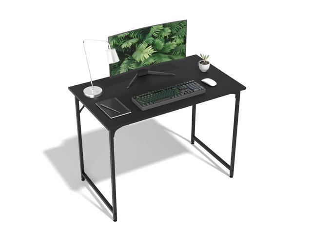 Capacmkseh 39 Inch Computer Desk with Wood Board and Metal Frame, Modern Simple Style Work Desk with Adjustable Feet, Study Gaming Desk Table for...