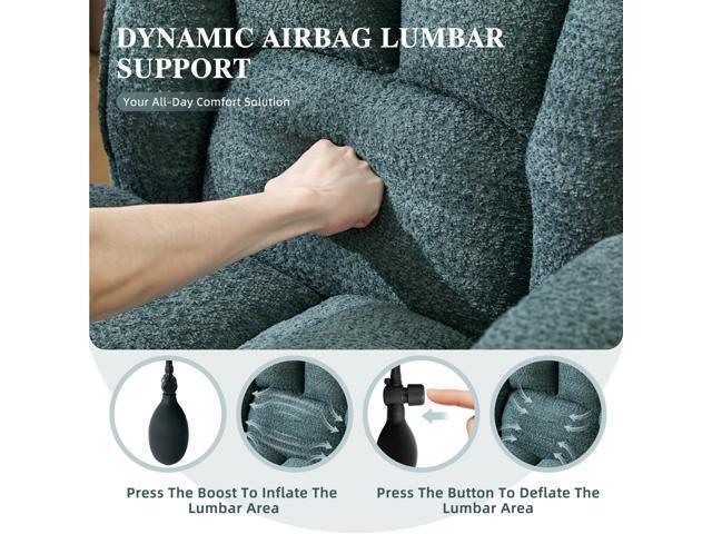 Criss Cross Legged Office Chair with Flip-Up Arms and Wheels, Wide Seat Desk Chair with Built-In Dynamic Airbag Lumbar Support, Modern Cross-Leg...