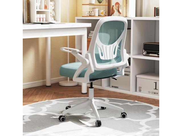 Giantex Mesh Office Chair, Ergonomic Desk Chair with Flip-up Arms & Lumbar Support, Height Adjustable Swivel Computer Desk Chair with High Back for...