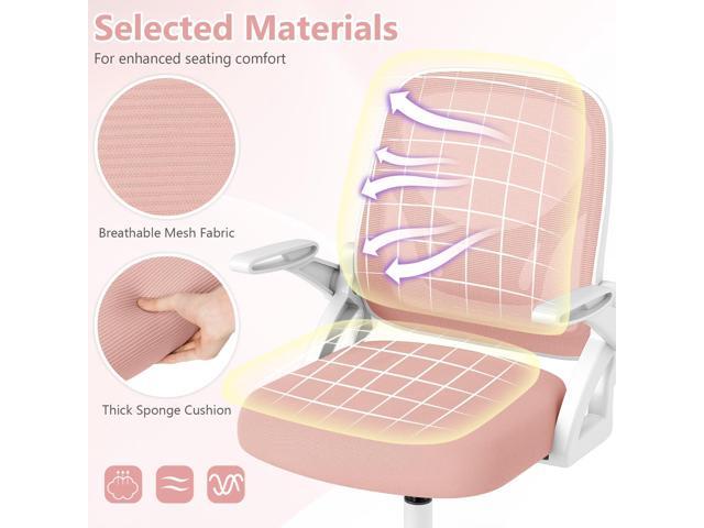 Giantex Mesh Office Chair, Ergonomic Desk Chair with Flip-up Arms & Lumbar Support, Height Adjustable Swivel Computer Desk with High Back for Home...