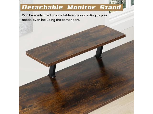 BLKMTY L Shaped Gaming Desk, Computer Desk Corner Desks Wood Gaming Table PC Table with Monitor Stand for Home Office Dorm Sturdy Writing...