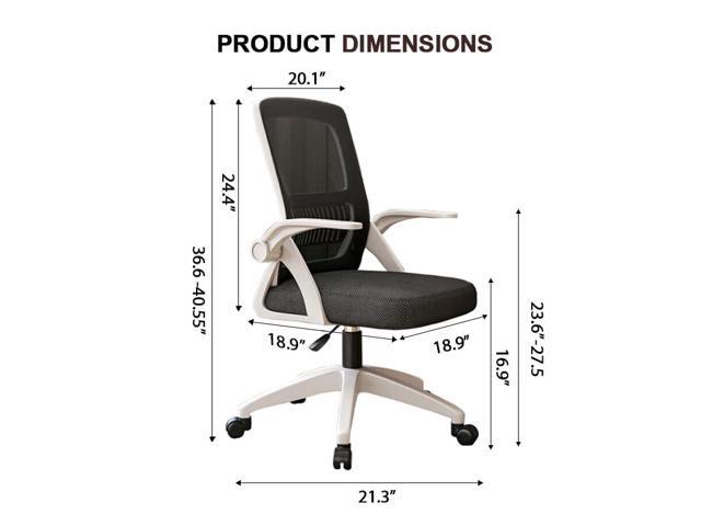 Office Chair, Ergonomic Desk Chair Breathable Mesh Chair Swivel Chair with Flip-Up Arms and Lumbar Support Computer Chair for Home Office
