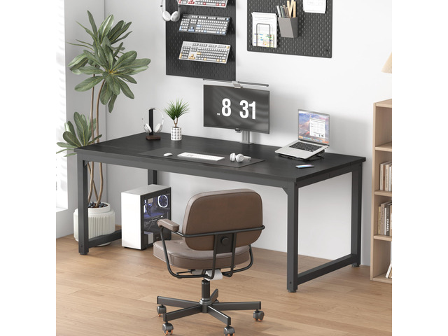 NSdirect 70.9' Computer Desk,Large Home Office Desk Wide Workstation 1 inch Thicker Tabletop for Writing,Games and Home Work PC Desk Modern Finish...